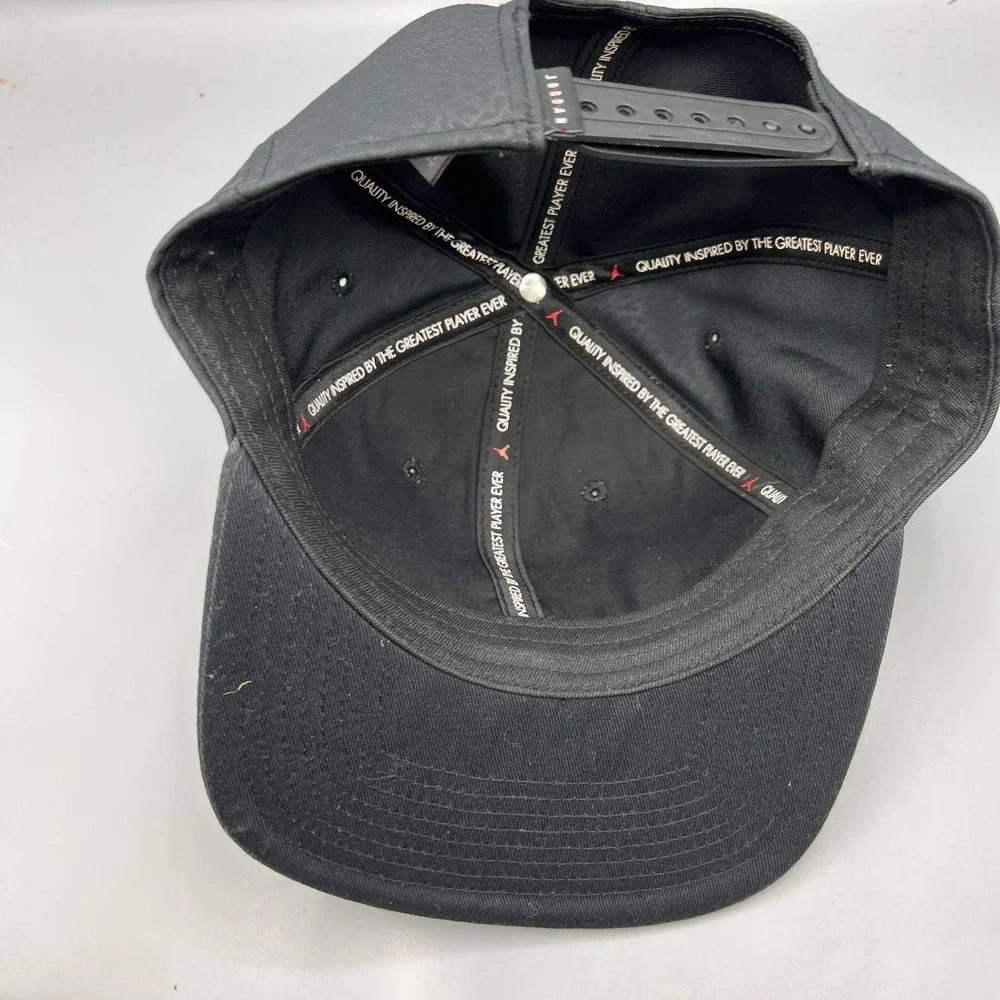 Air Jordan Hat Men Black Cement Elephant Gold Metal‎ Jumpman Snap Back Cap